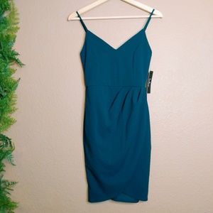 forever your girl teal blue bodycon dress